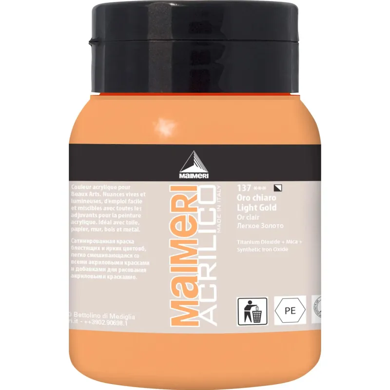 Acrilico oro chiaro 500 ml Lage Prijs