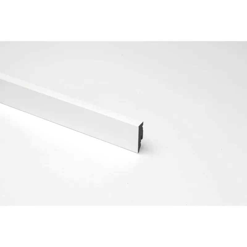 Direct Beschikbaar Battiscopa in PVC estruso bianco H 5 cm