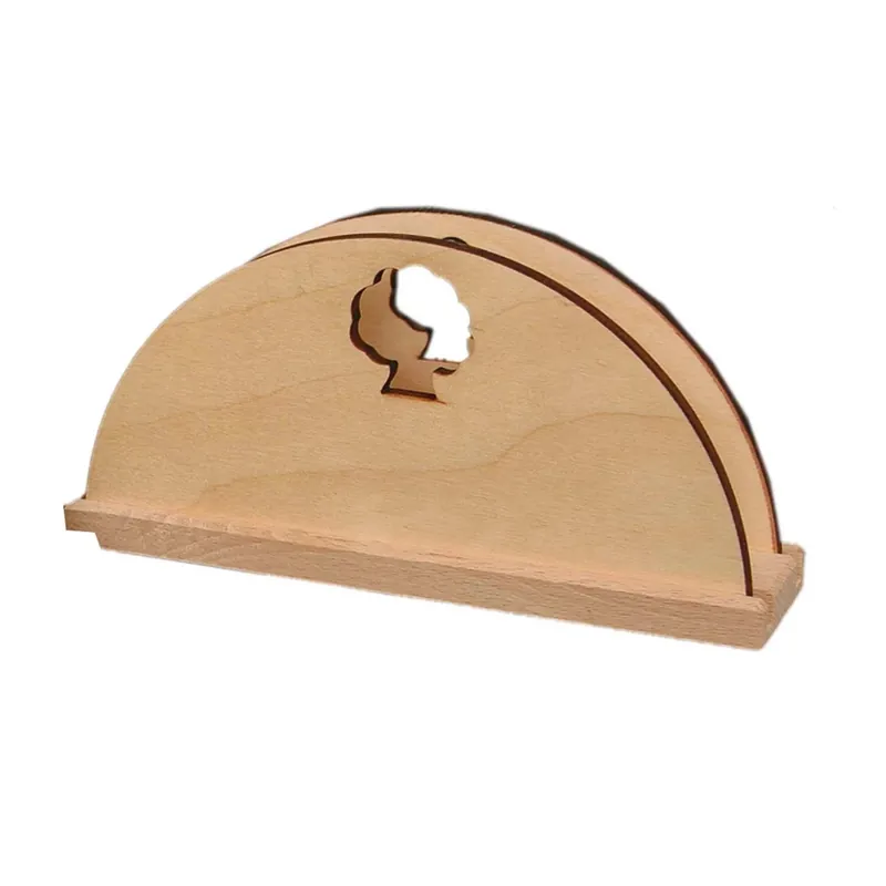 Nieuw Porta tovaglioli in legno a mezzaluna 18x5x9 cm