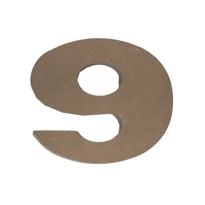 Premium Numero 9 h12 cm in MDF