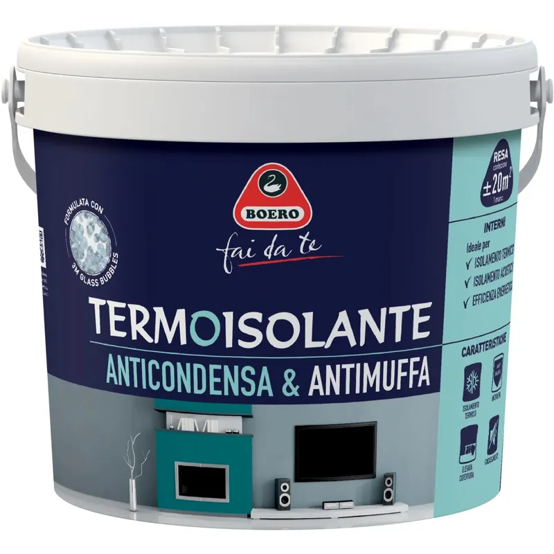 Nieuw Idropittura termoisolante Boero fai da te bianco 4 l