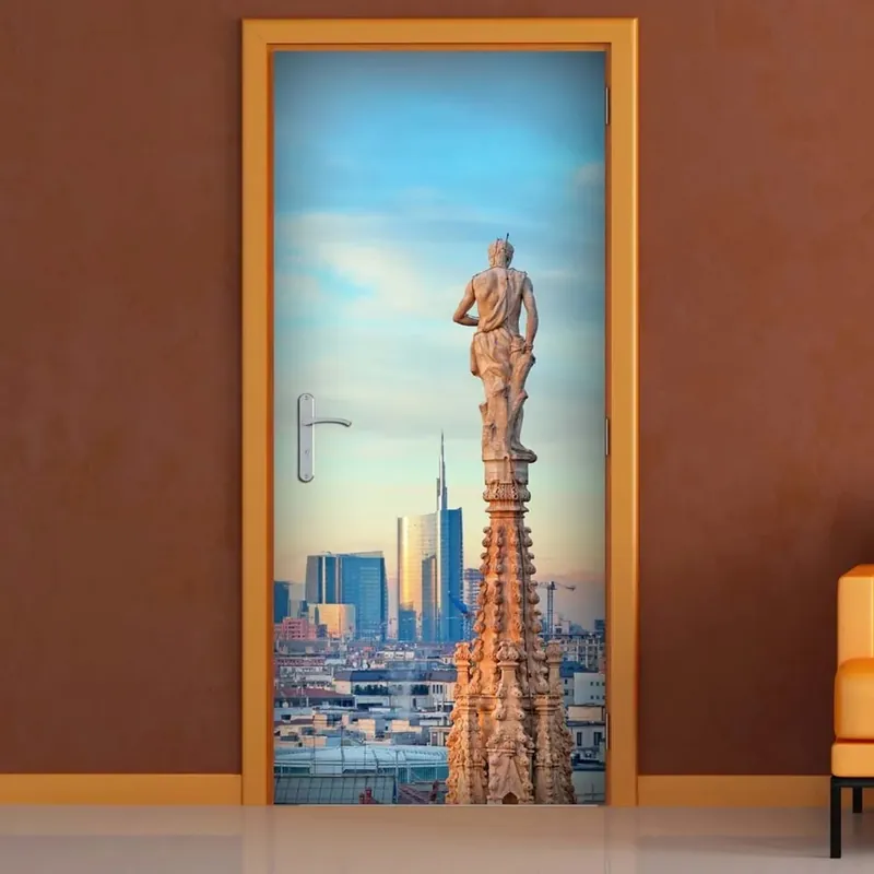 Decorazione Autoadesiva per porta Milan Spire 210x83 cm Finale Uitverkoop