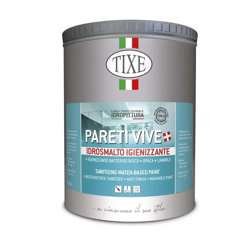 Idropittura murale opaca pareti vive smalto igienizzante bianco 1 l Seizoensaanbieding