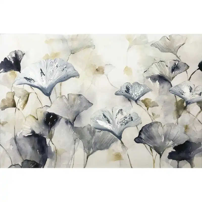 Gecertificeerd Canvas dipinto Fiori Blu 60x90cm