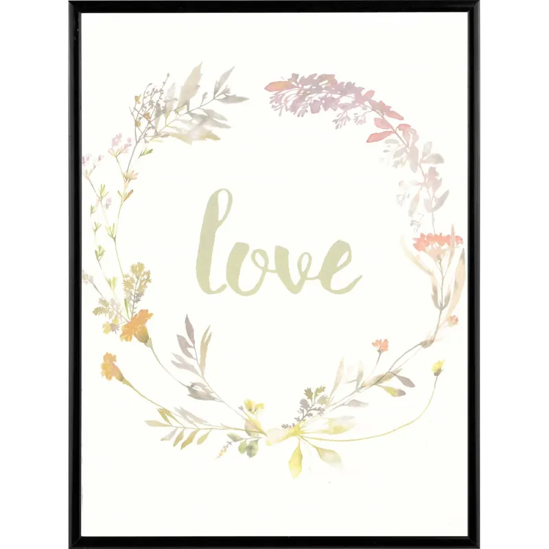 Stampa incorniciata immagine con scritta "Love" 20 x 25 cm Gratis Retour