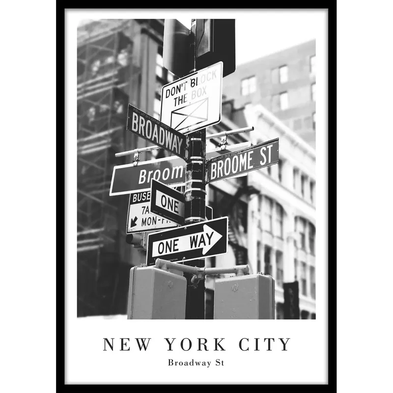 Flitsaanbieding Stampa incorniciata immagine di Broadway 50x70 cm