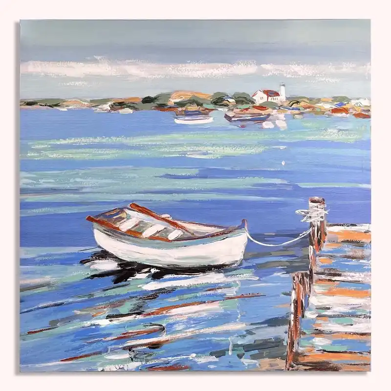 Finale Uitverkoop Canvas stampato Dipinto Barca 80x80 cm