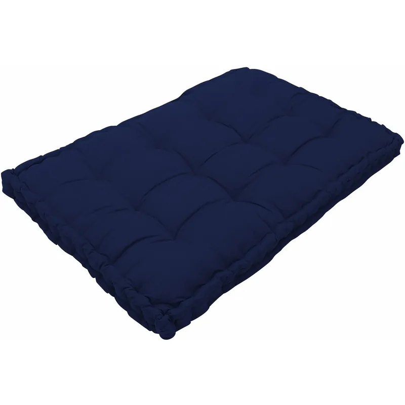 Cuscino da pavimento Futon colore blu 80x120 cm Weekendaanbieding
