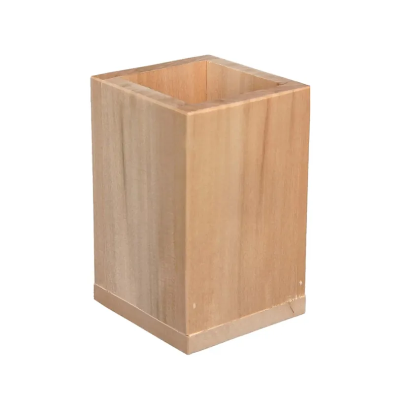 Portapenne quadrato legno 8x8x12 cm Speciale Aanbieding