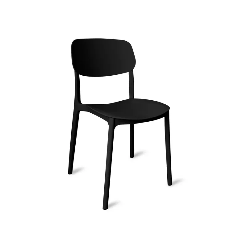 Sedia in polipropilene 51x38x79 cm nero Tijdelijk Beschikbaar
