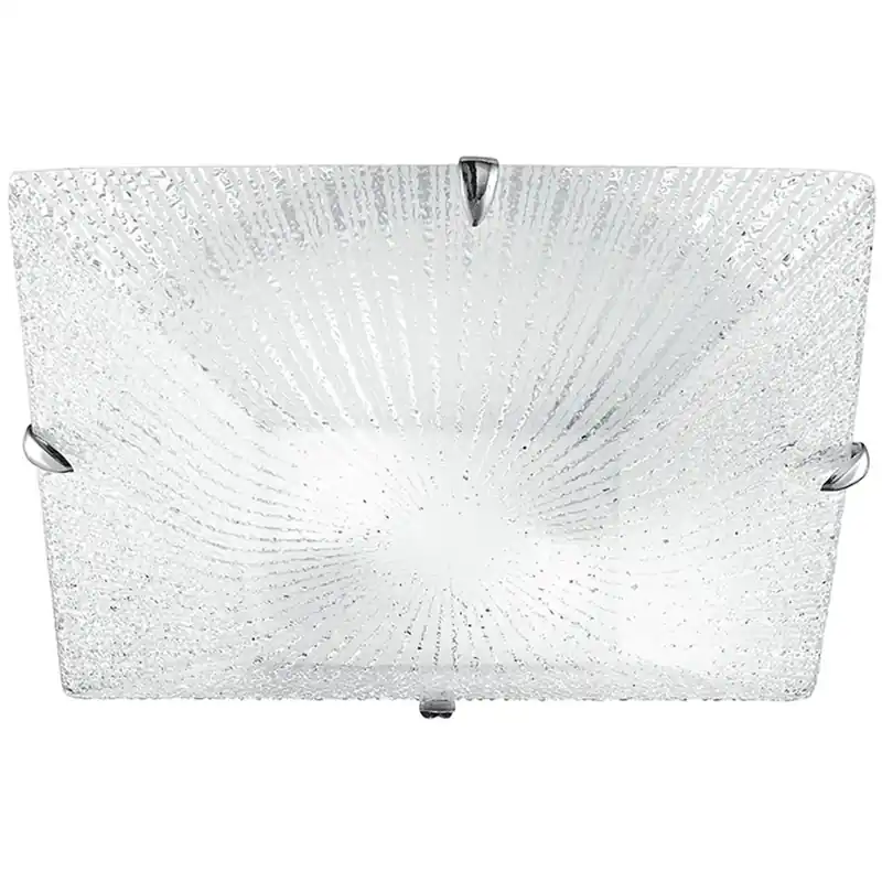 Plafoniera Iside bianca 40 cm x 40 cm x 9 cm Populair