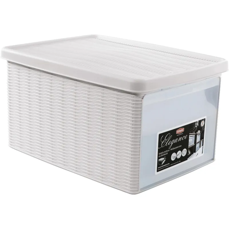 Contenitore Stefanplast Elegance M 29x39x21 cm bianco Beperkt Aanbod