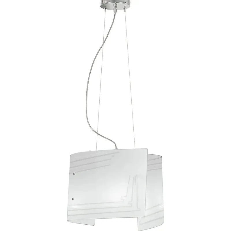 Veilige Betaling Lampadario a sospensione Concept Luce Ambiente 2 luci E27 in vetro Ø 45x120 cm