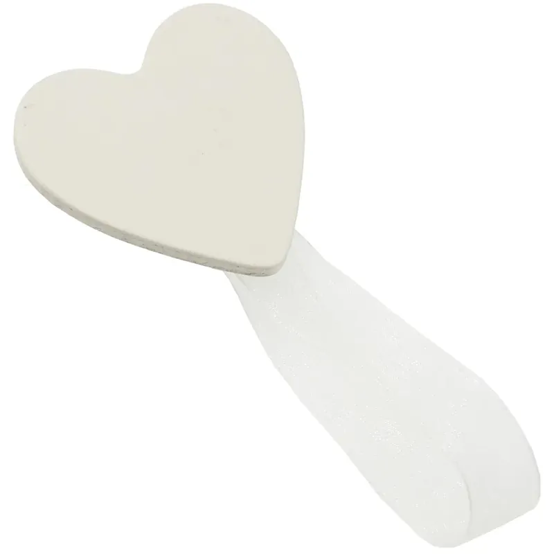 Fermatende calamita Mini Clip Love in legno sbiancato 2 pz Gecertificeerd
