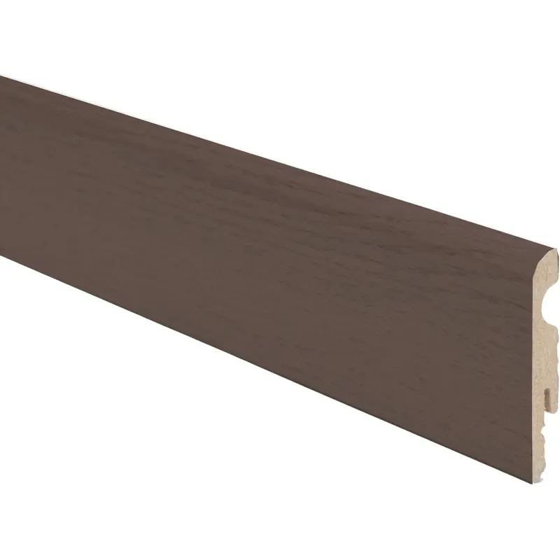 Nu Kopen Battiscopa in MDF rivestito rovere scuro H 8 cm