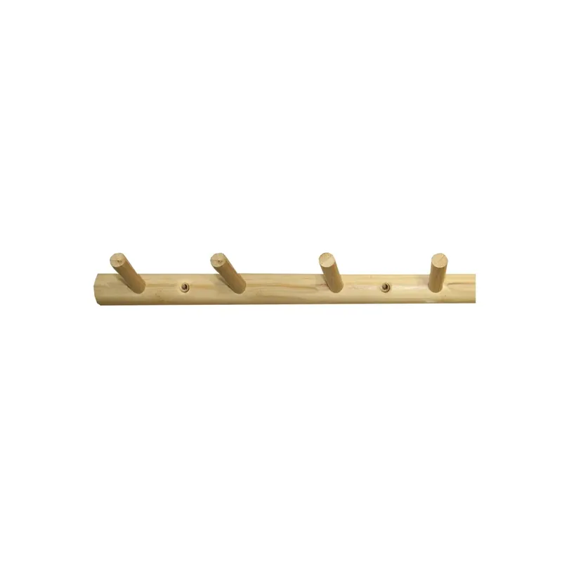 Snelle Levering Appendiabito in bamboo 4 posti tinto naturale 39 x 3 x 6,5 cm