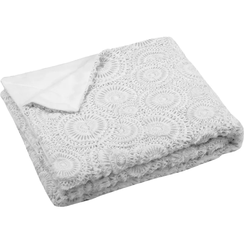 Koop Online Plaid Mummy con fantasia grigia 130 cm x 160 cm