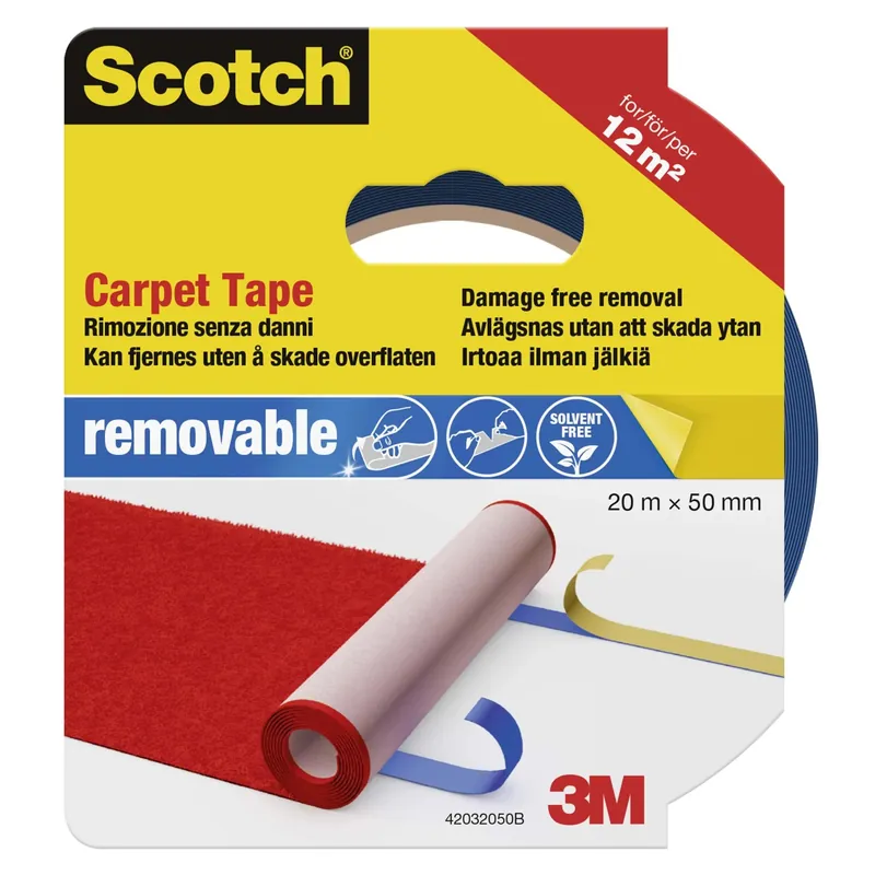 Snelle Levering Nastro bidesivo per moquette Scotch® Premium 50 mm x 20 m bianco