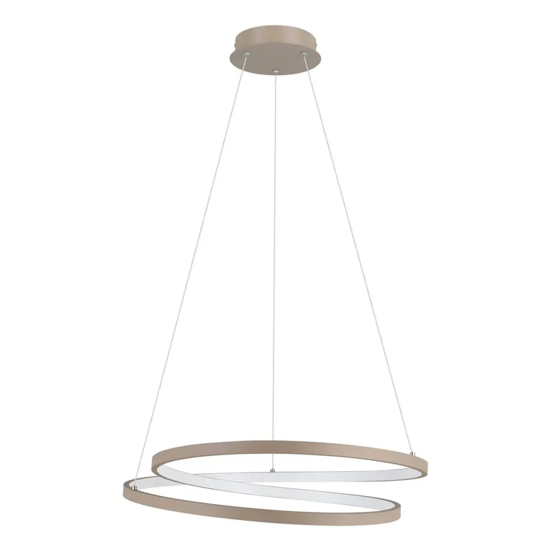 Lampadario a sospensione LED Eglo Ruotale 36W 3000K 4500Lm Ø55xH150 cm sabbia Must-Have