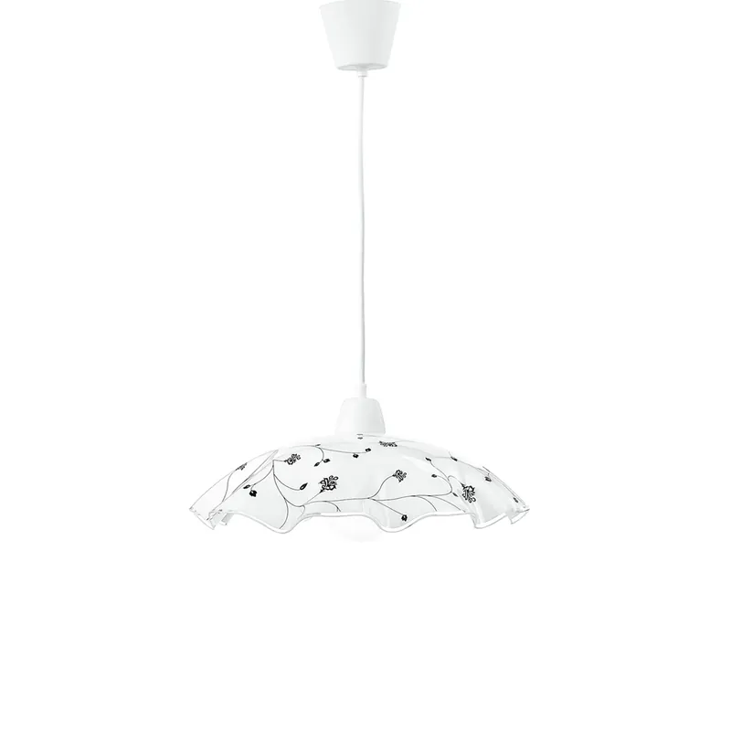 Betrouwbaar Lampadario a sospensione Root E27 60 W bianco plastica e vetro Ø42x30x120 cm