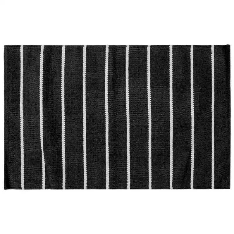 Superprijs Tappeto multiuso Riviera bianco e nero 120x60 cm