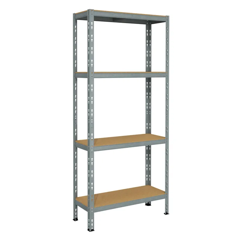 Scaffale in legno e metallo Pokerino 4 ripiani 80x30x180 cm 200 kg/ripiano Voordeelprijs