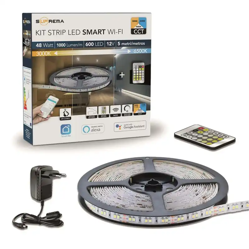 Striscia Smart WI-FI CCT RGB 12 V 5 m Express Levering
