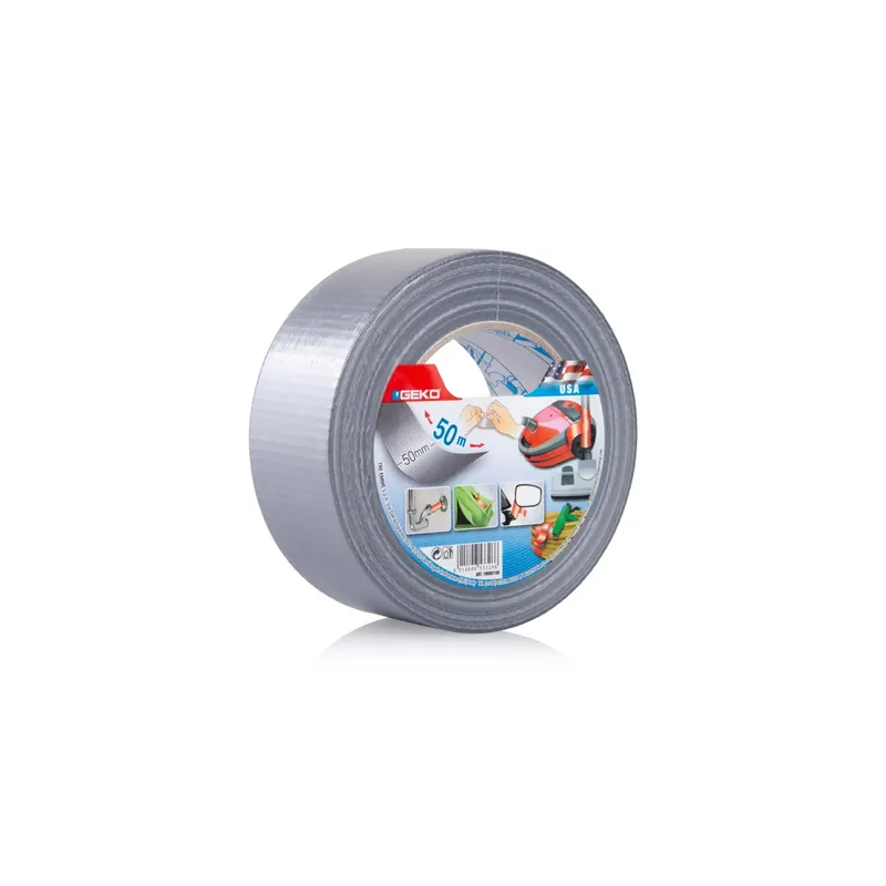 Populair Nastro adesivo telato 50 mm x 50 m argento
