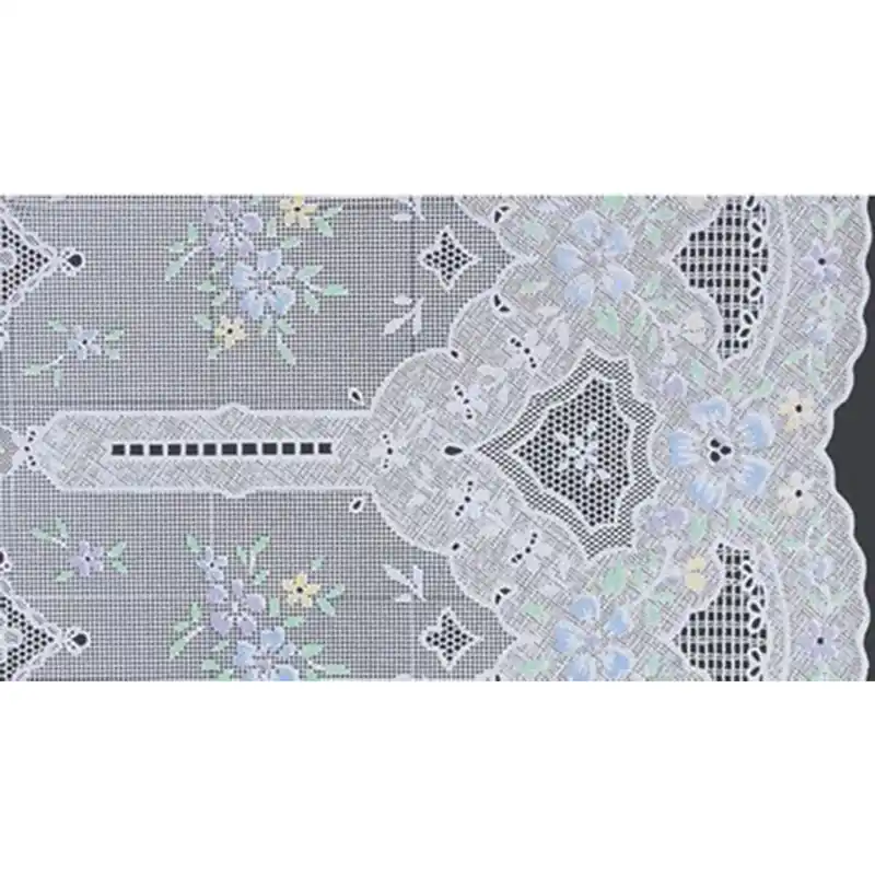 Pizzo in PVC bianco Floreale 50 cm al taglio Tijdelijk Beschikbaar