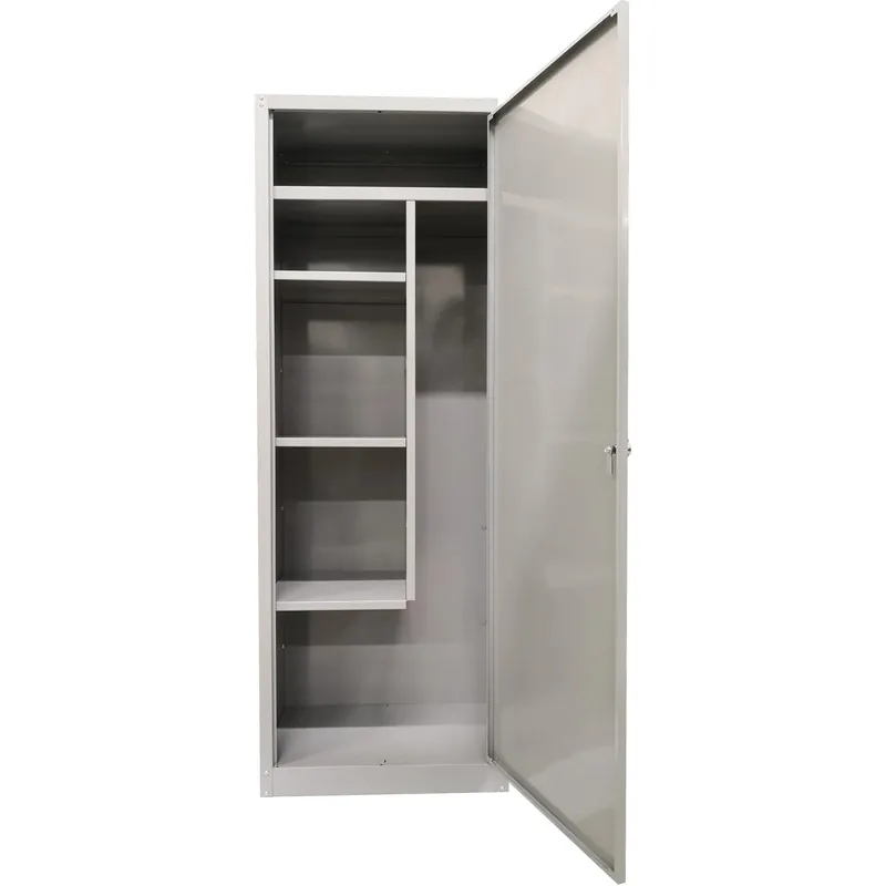 Armadio portascope 1 anta in metallo 60x40x167cm grigio Gecertificeerd