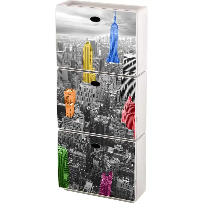 Laatste Kans Domopak Living scarpiera Tris Deco urban color 3 ante 51x118x17 cm