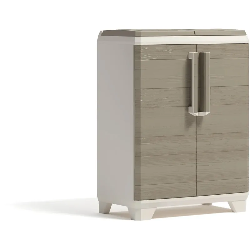 Pattumiera per raccolta differenziata Keter Split Premium Wood effetto legno Gratis Retour