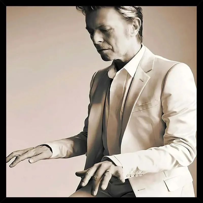 Dagaanbieding Stampa con cornice David Bowie nero 40x40 cm