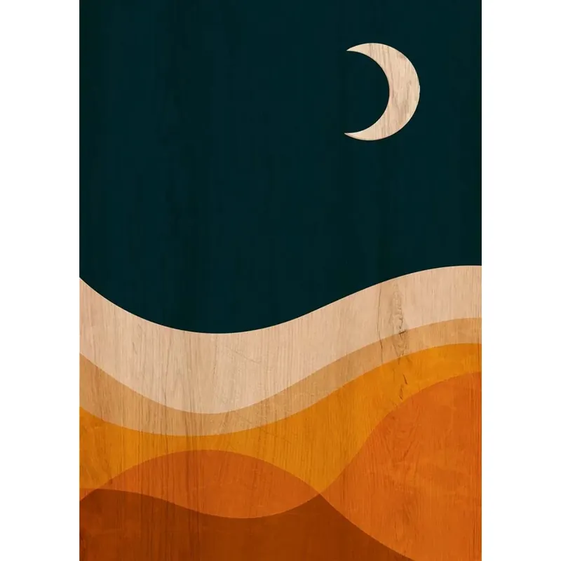 Quadro in legno Wood Art desert night 47x67 cm Nu Kopen