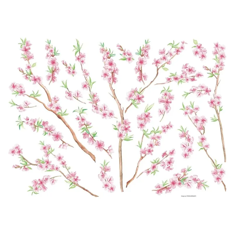 Weekendaanbieding Decorazione adesiva per parete pesco 47x65 cm