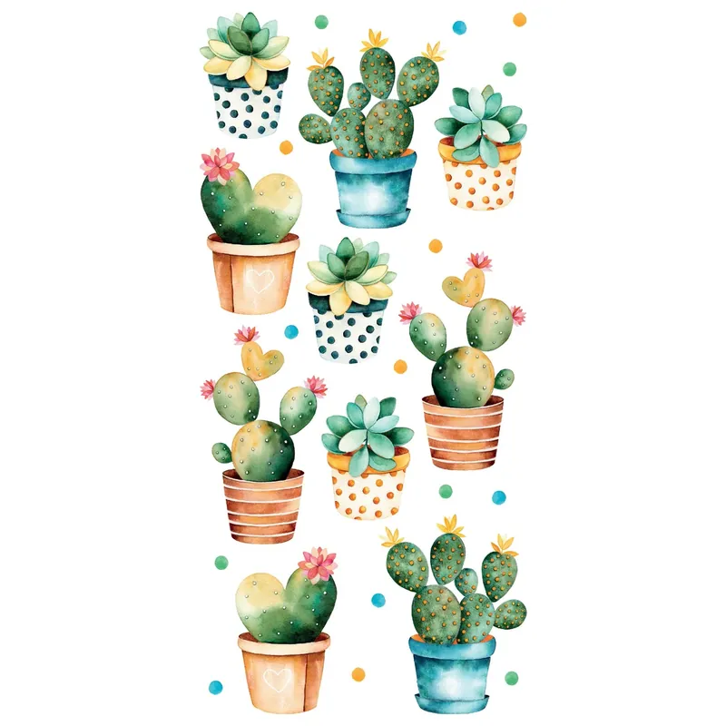 Adesivo per oggetti cactus 15x31 cm Lage Prijs