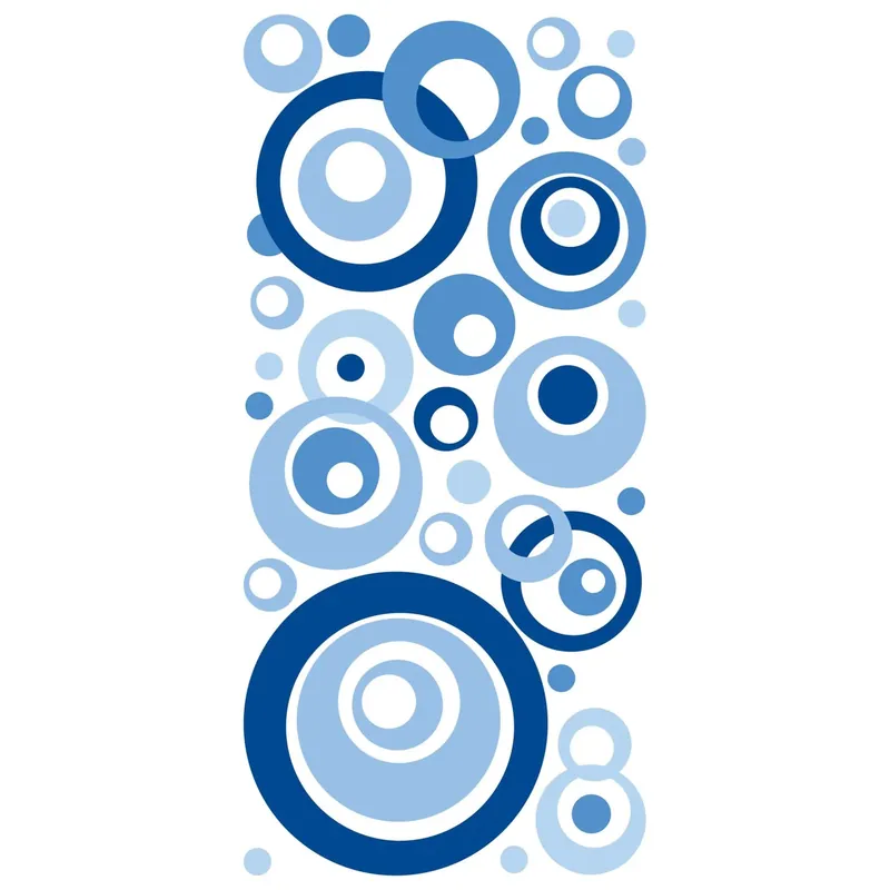 Adesivo decorativo per oggetti Blue Circles 15x31 cm Dagaanbieding