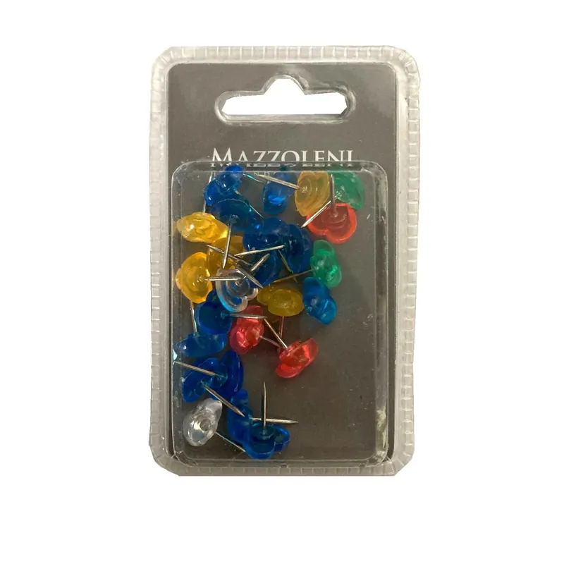 Voordeelprijs Puntine cuore colorate 1,5 cm in pvc 25 pezzi