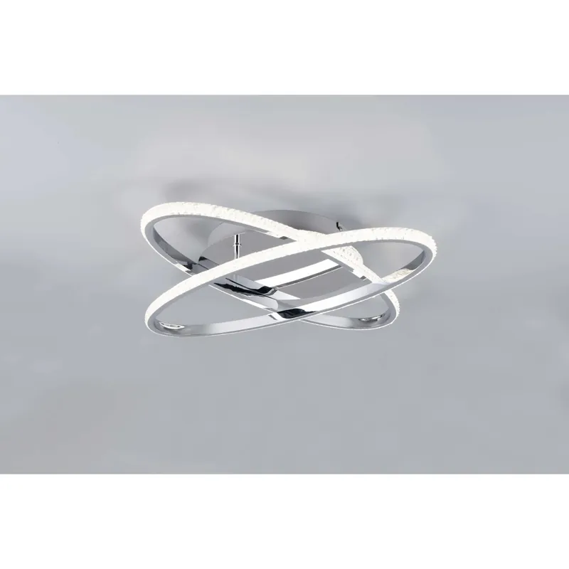Snelle Levering Plafoniera LED Lane dimmerabile 3500 lm Bianco Neutro cromo Ø 58 cm