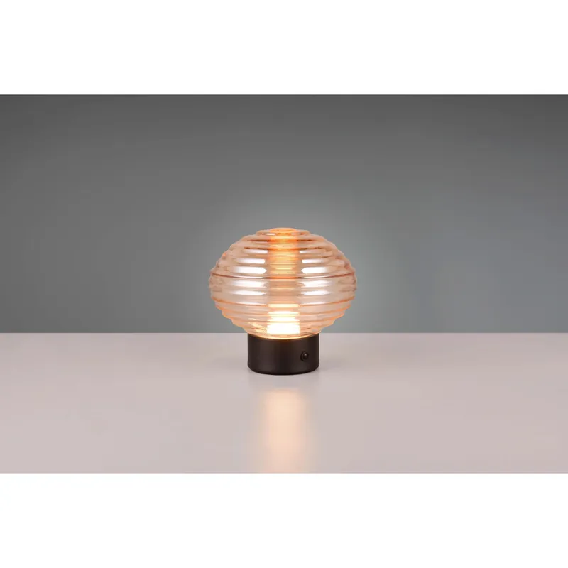 Lampada tavolo Earl 100 lm 1,5W Bianco Caldo nero e ambra H 14 cm Populair