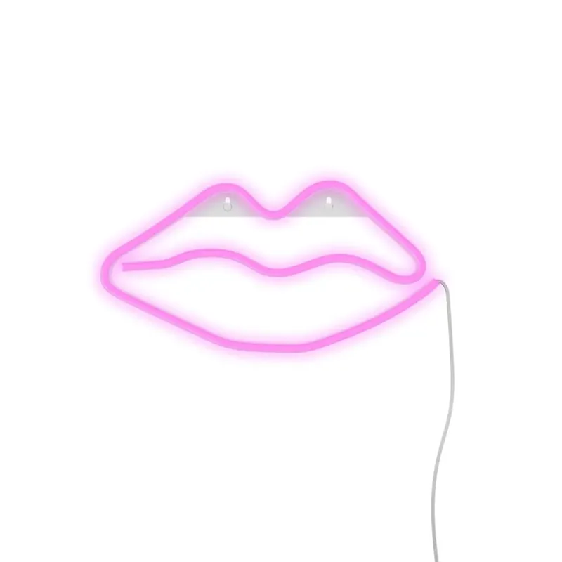 Direct Verzonden Applique LED da parete Lips 3xAA USB rosa