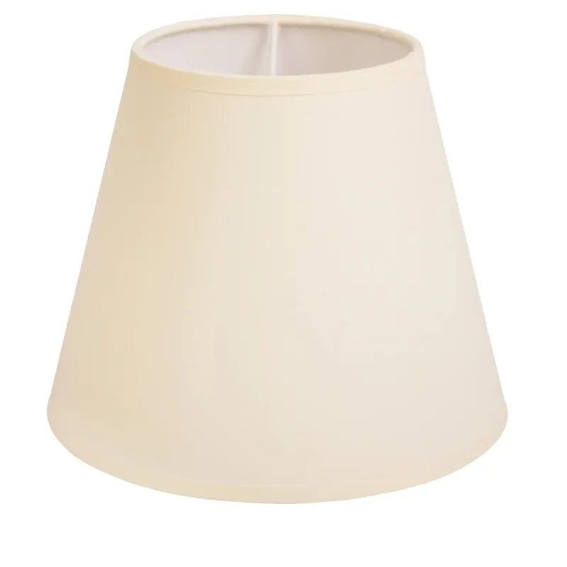 Finale Uitverkoop Paralume in tessuto ecrù per lampada o applique E14 H 16 Ø 18,5