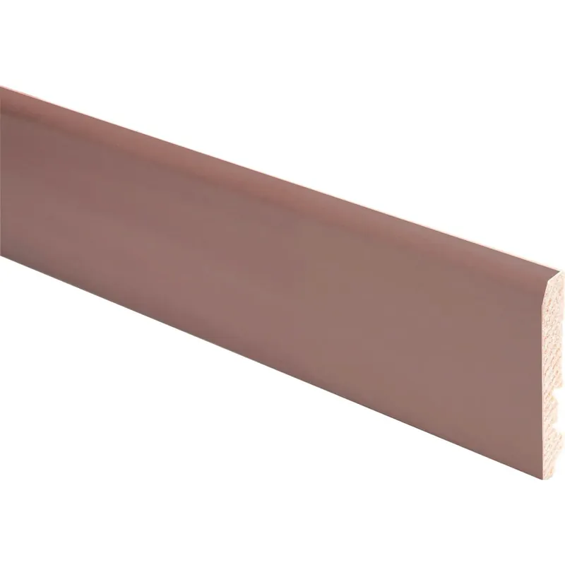 Gratis Retour Battiscopa in legno liscio tanganika noce chiaro 7 cm - 10 pz