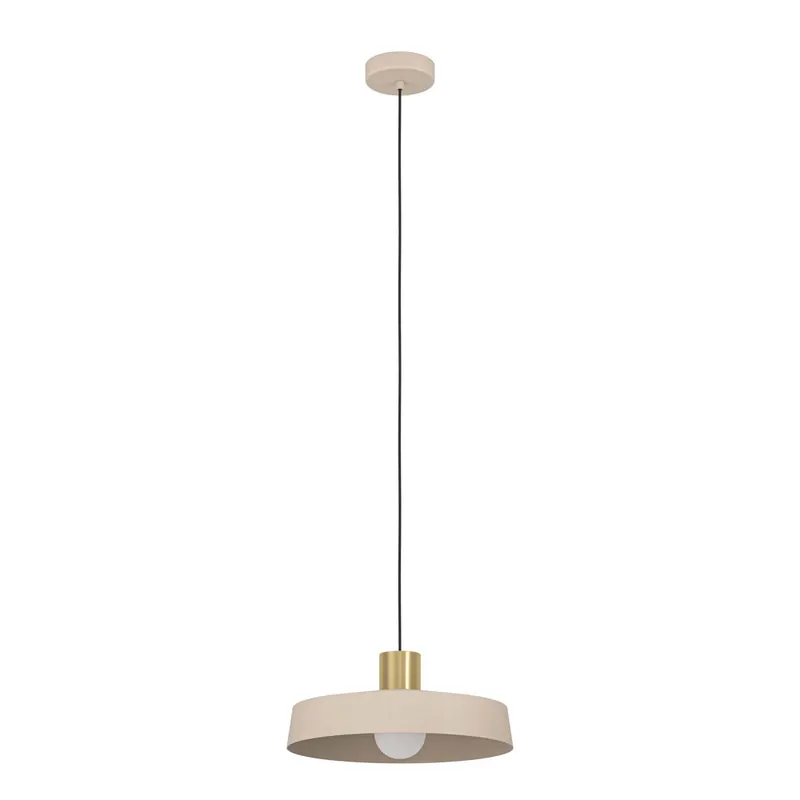 Lampadario a sospensione Eglo Valdiola Ø36xH110 cm acciaio ottone sabbia Gratis Retour