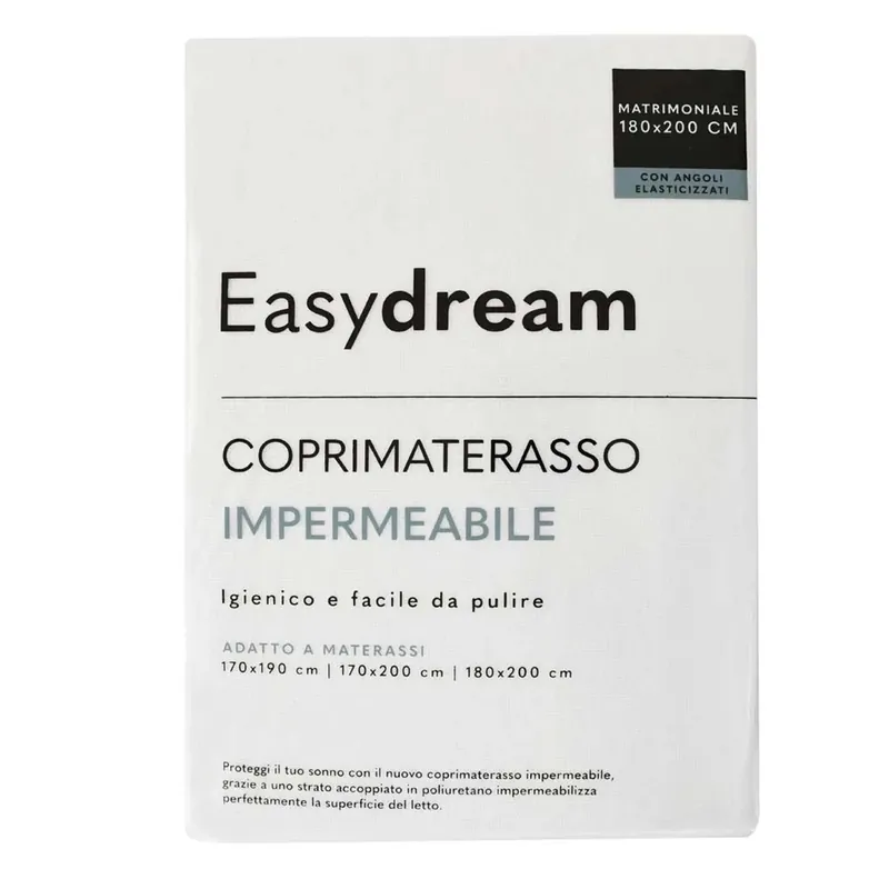 Coprimaterasso matrimoniale spugna 200x180 cm bianco Uitverkoop