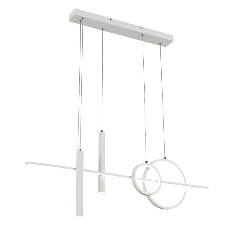 Aanbieding Lampadario a sospensione LED Leslie 36W 4000K L100xP8xH120 cm bianco