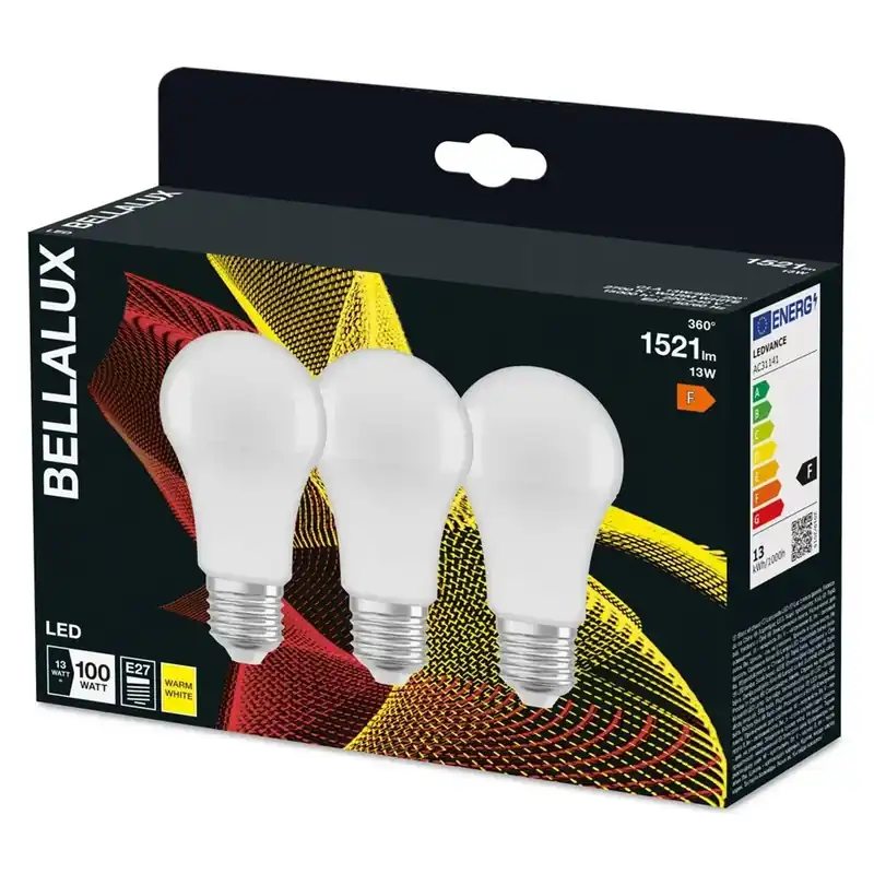 Lampadine LED E27 a goccia Bellalux 1521 lm bianco caldo 3 pz Betaalbaar