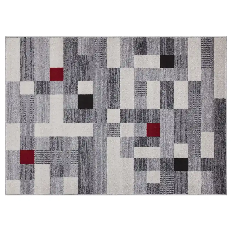 Tappeto arredo Casa e grigio rosso 170x120 cm Fabrieksprijs