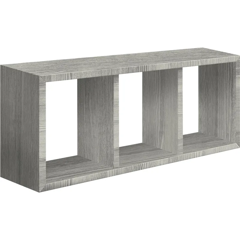 Gratis Retour Mensola in legno Tristano 30x70x15,5 cm rovere grigio