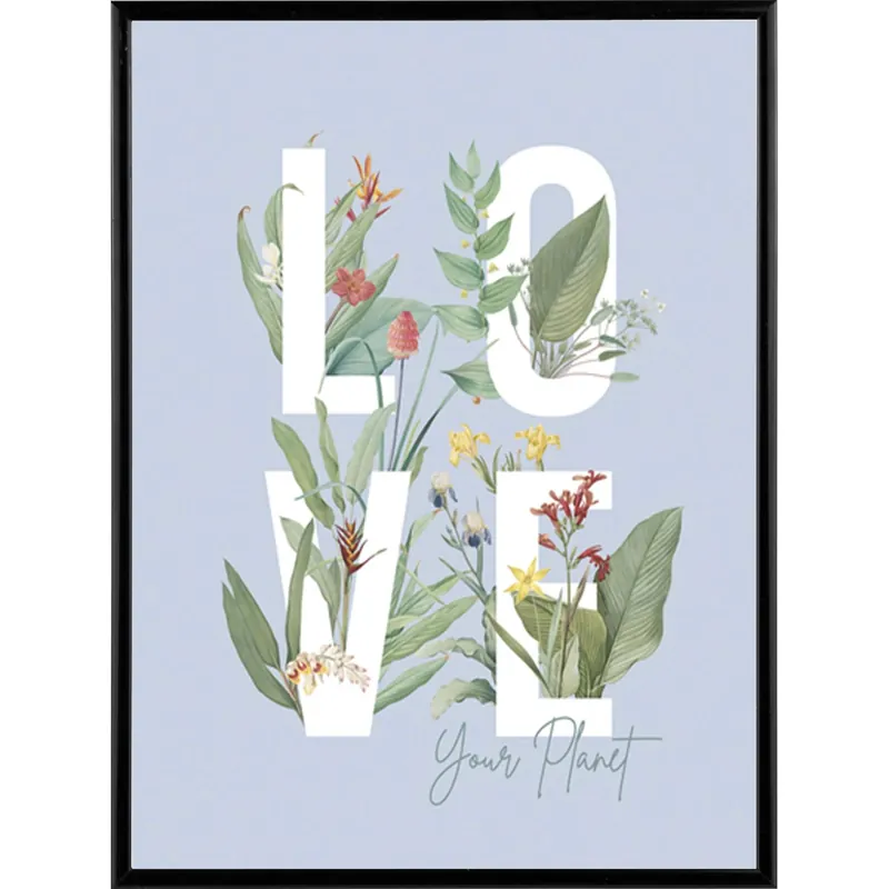 Favoriet Stampa incorniciata immagine con scritta "Love" 20 x 25 cm